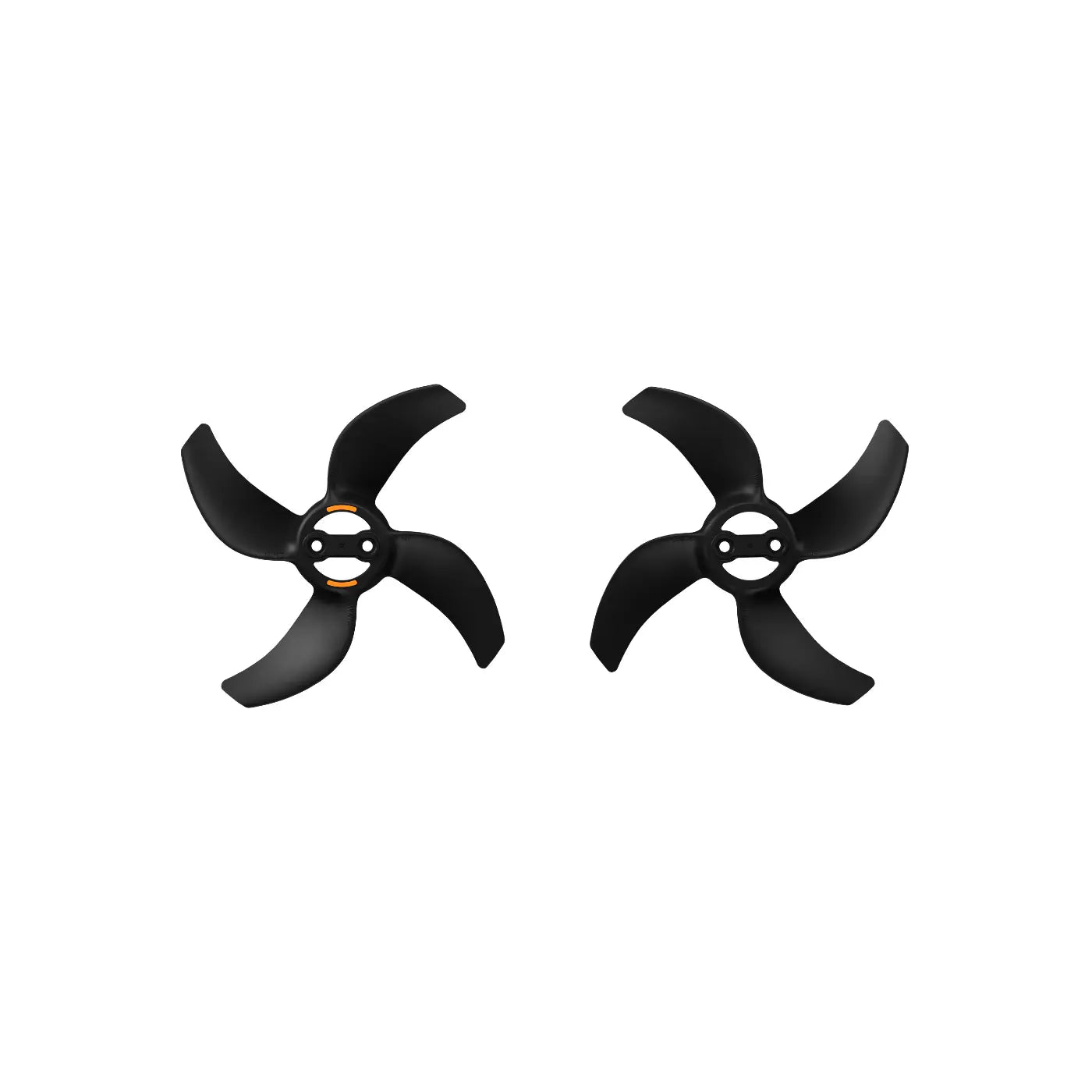 Two black propellers on a white background
