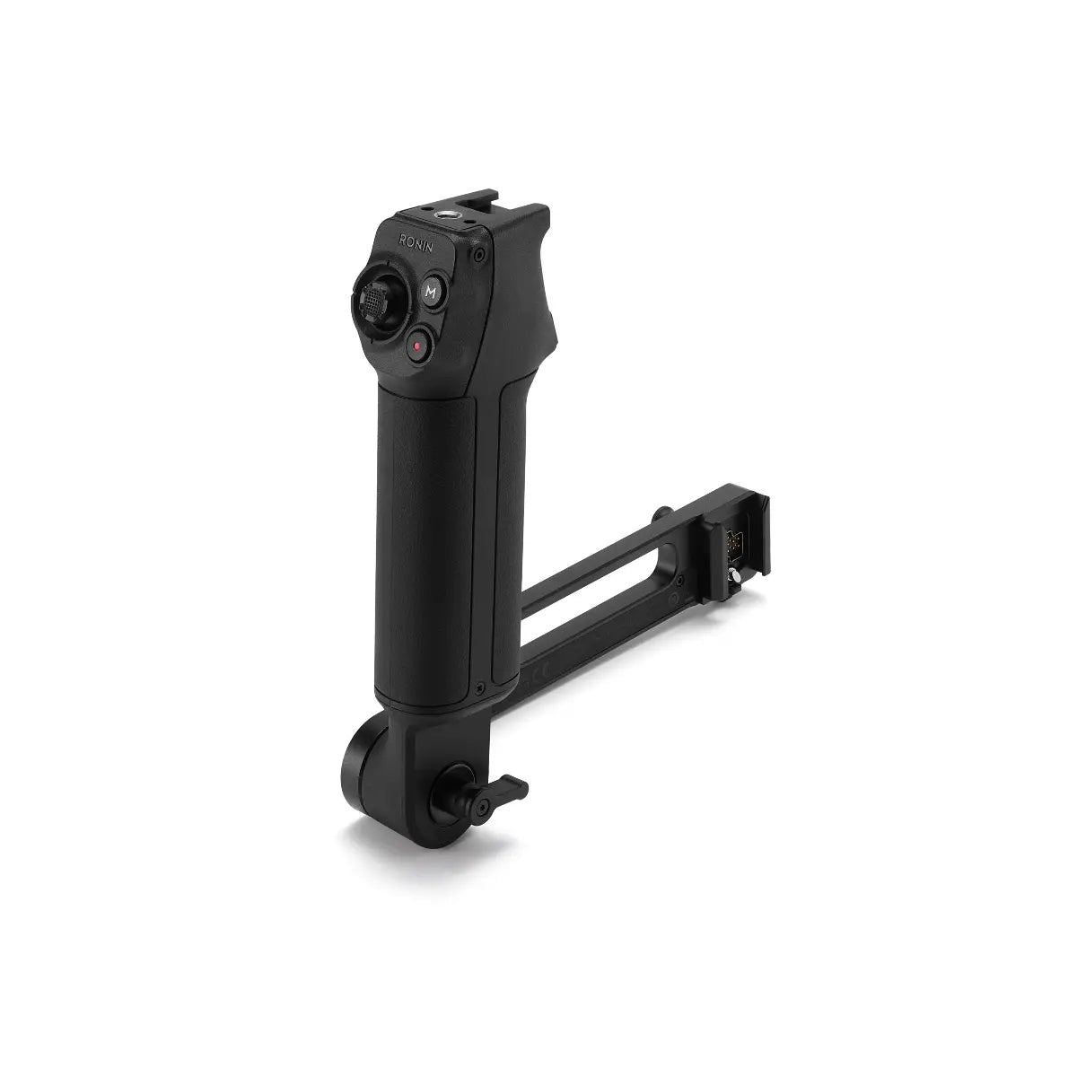 Black camera stabilizer on a white background