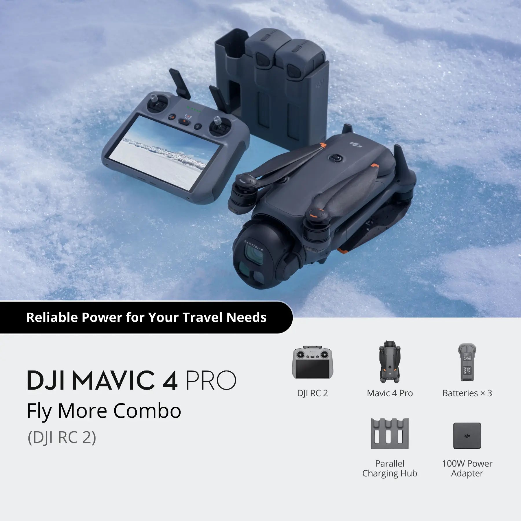 DJI Mavic 4 Pro Fly More Combo (RC 2) infographic