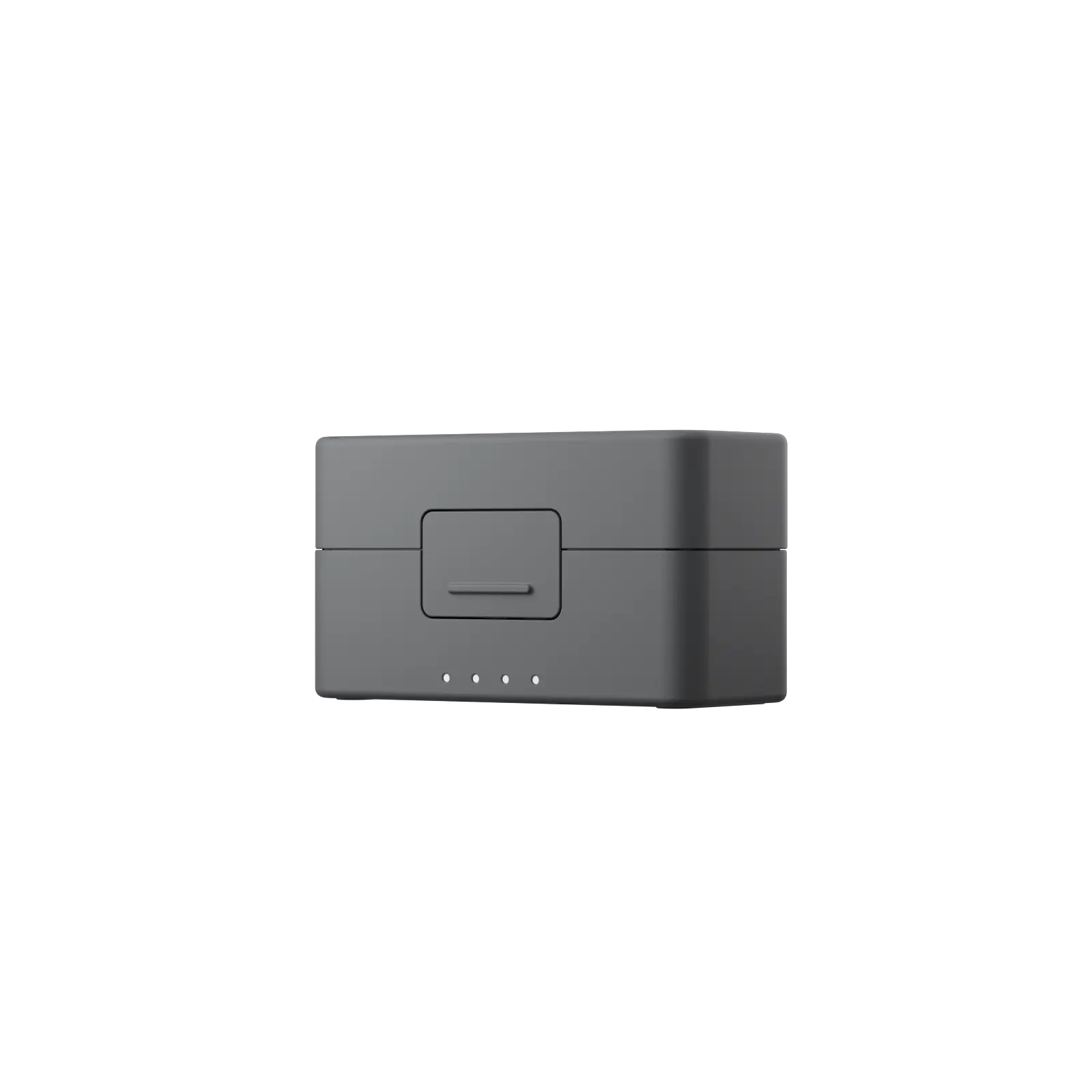 Black rectangular battery pack on a white background