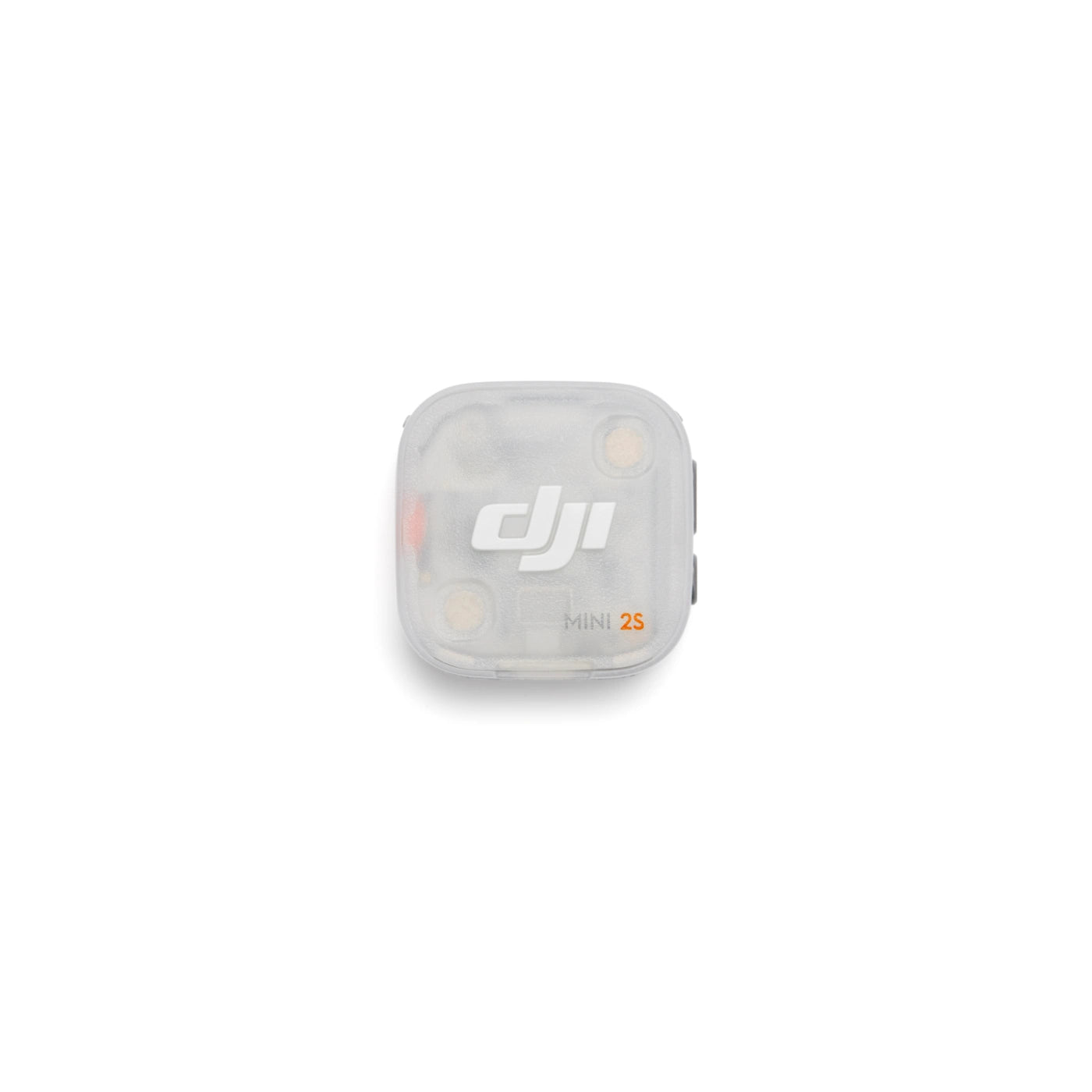 A DJI Mini 2S microphone, shown on a clean white background.
