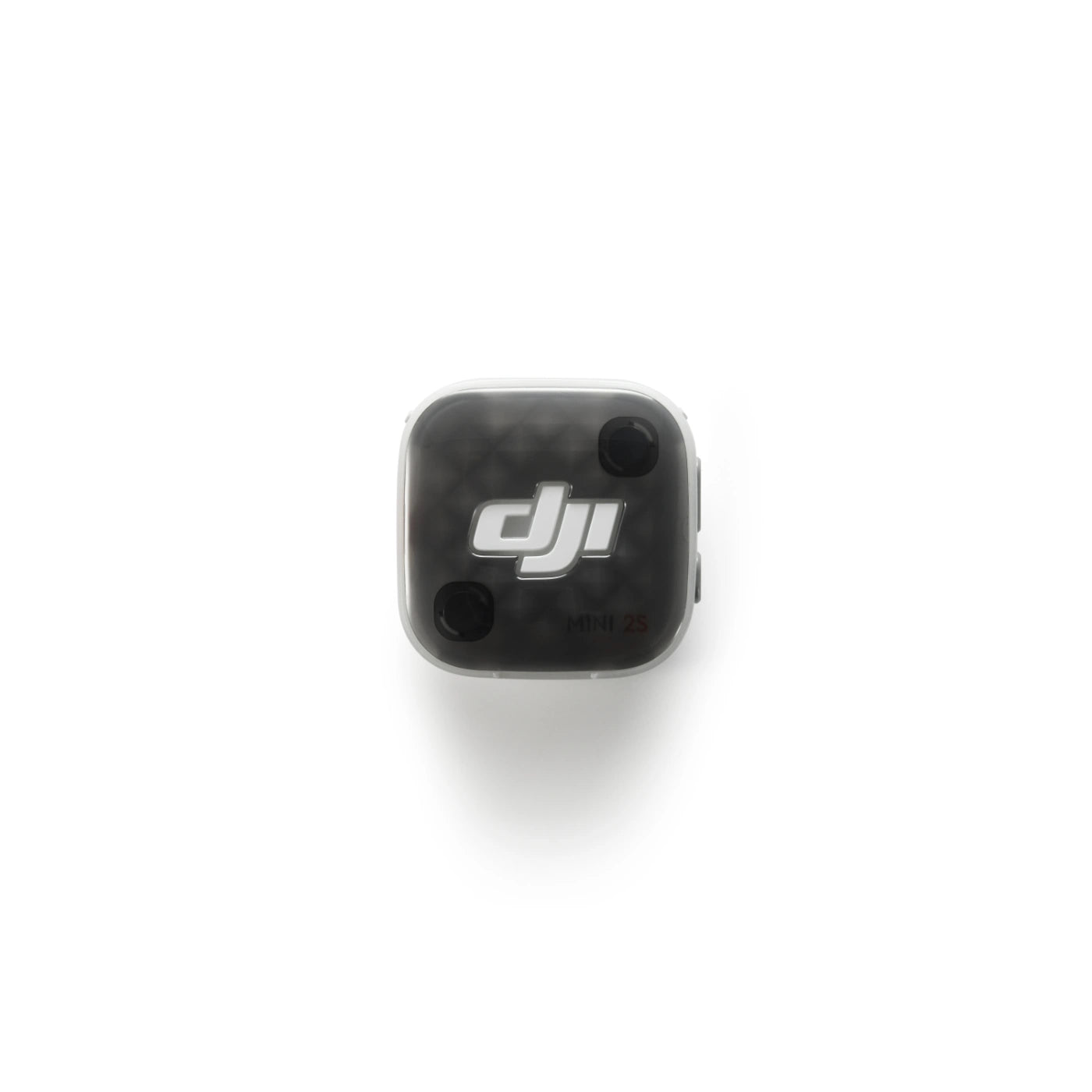 A small square black and gray DJI-branded protective case or cover with rounded corners, shown from a top-down view on a clean white background.