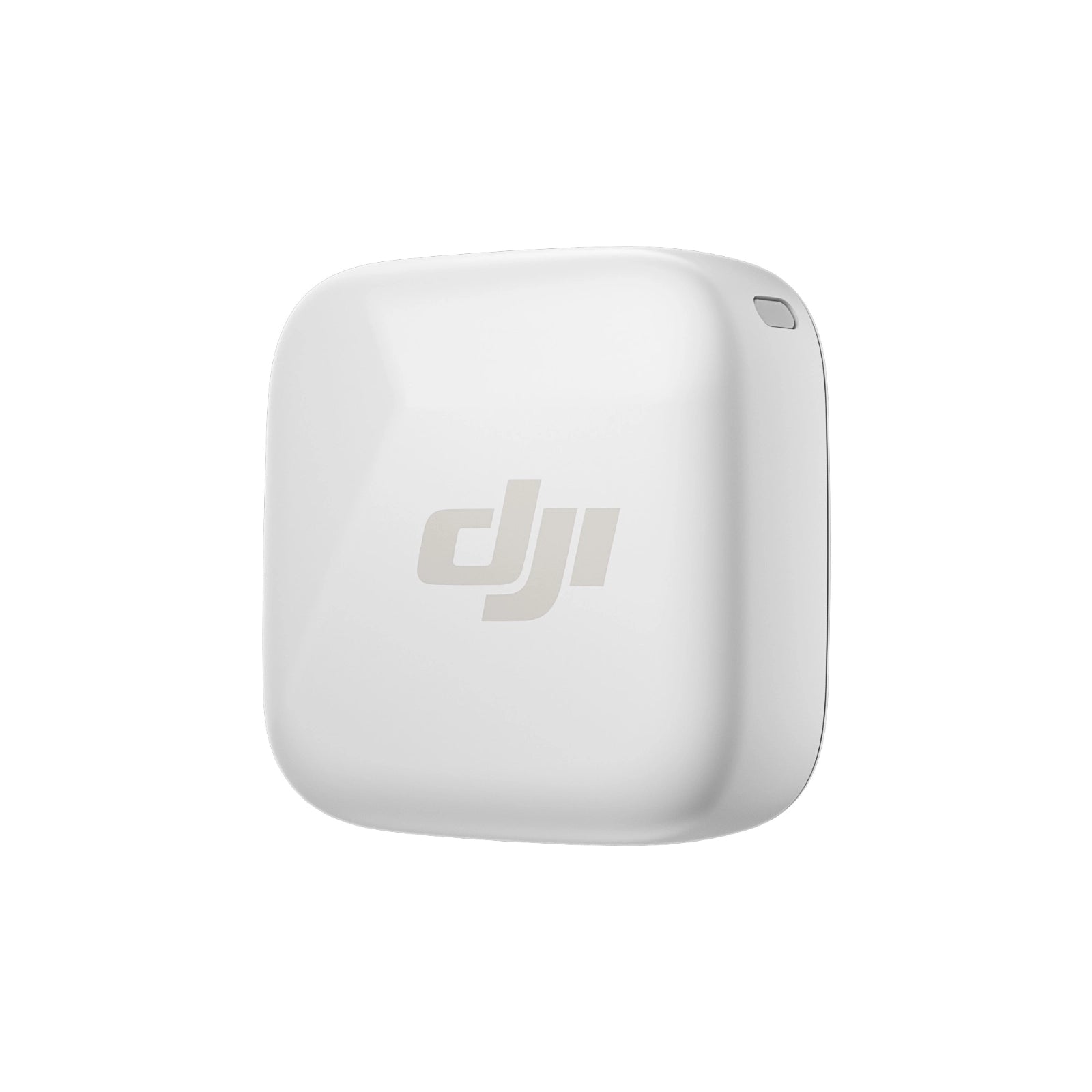 DJI Mic Mini Transmitter (White) front angle from side