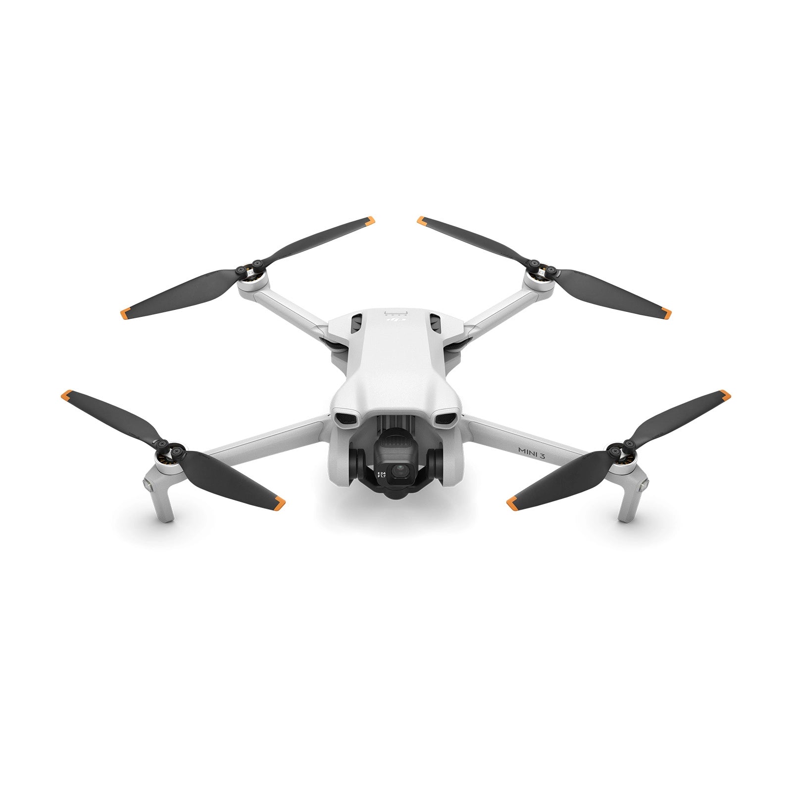 DJI Mini 3 with propellers extended top angle 2
