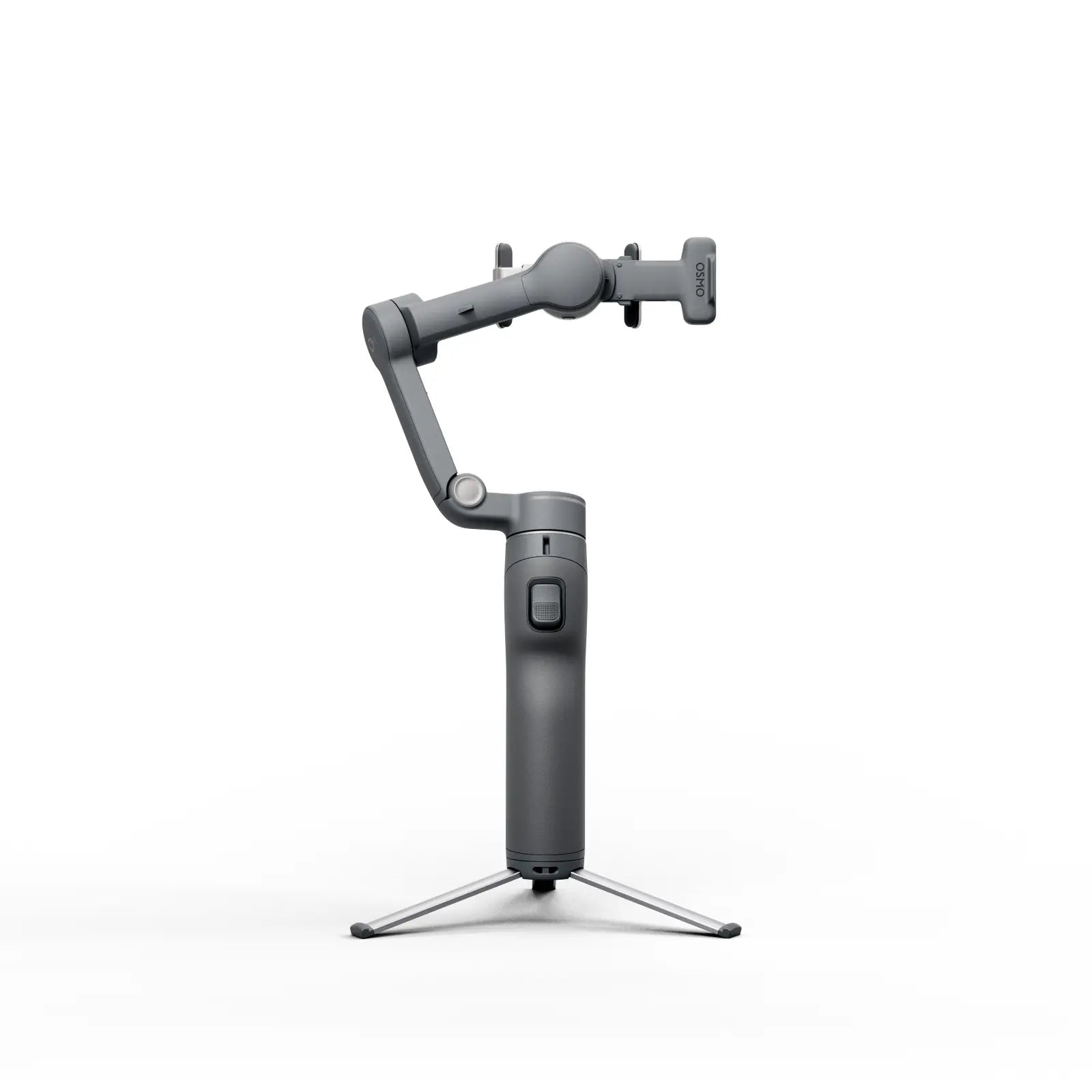 Gray smartphone gimbal on a white background