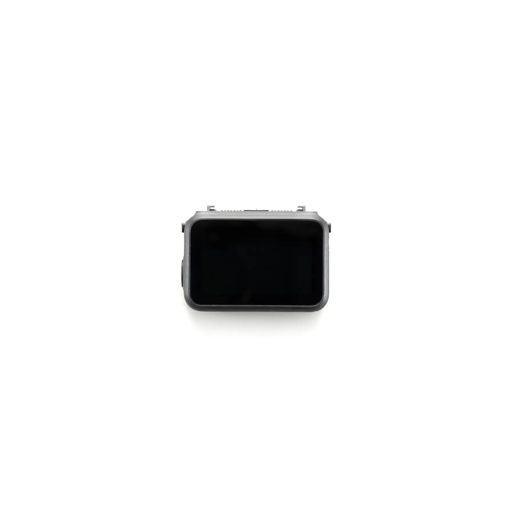 Black rectangular object on a white background