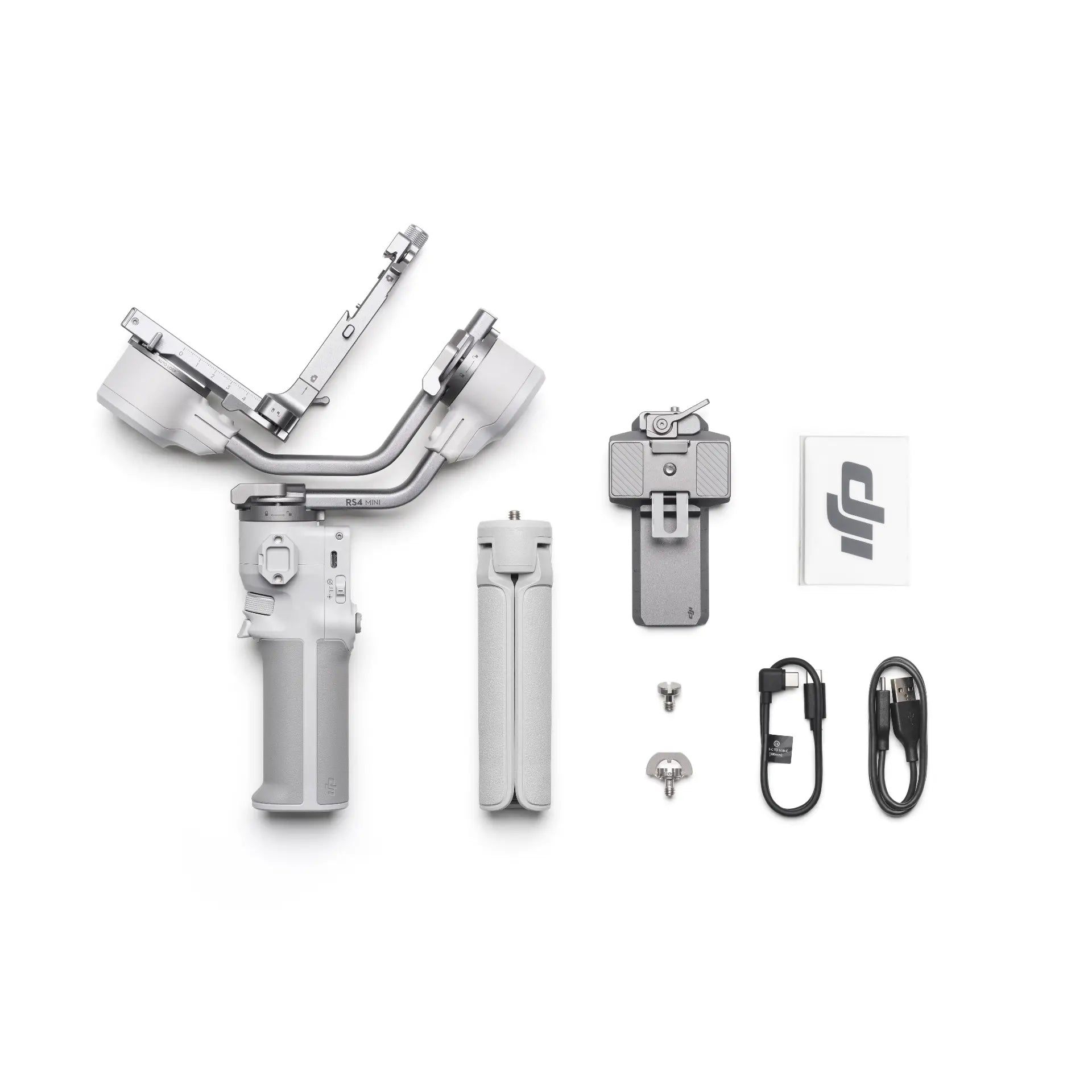 DJI RS 4 Mini - Compact and Lightweight Gimbal contents top angle
