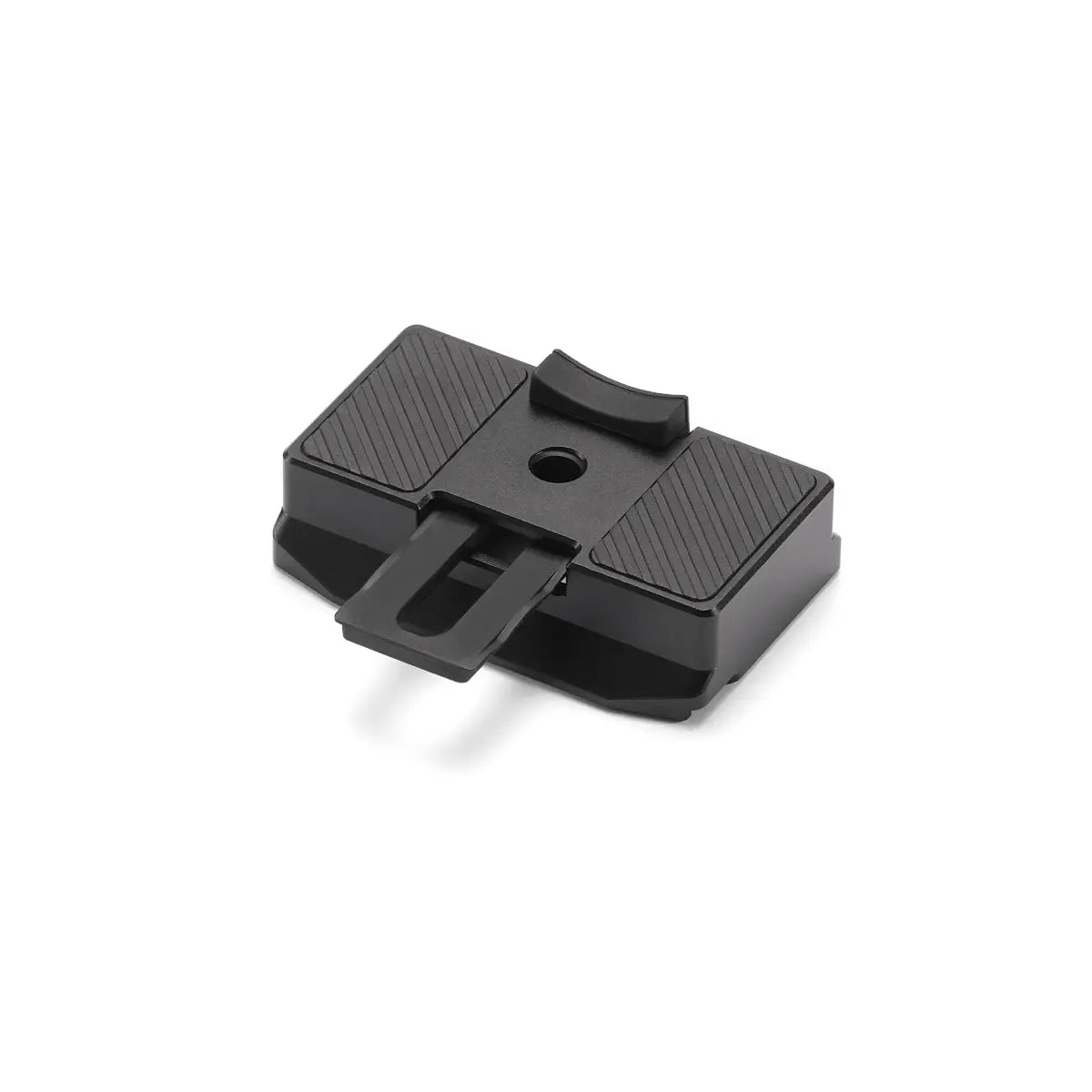 Black metal bracket on a white background