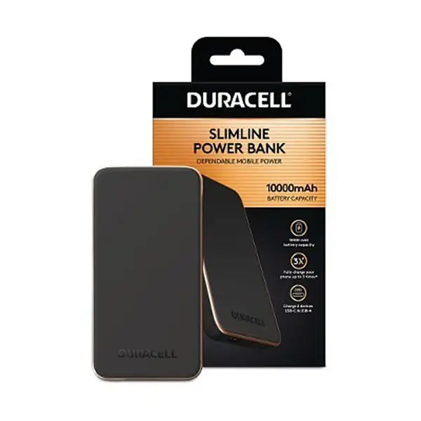 Duracell Charge Plus 10000mAh 15W PowerBank front with packaging