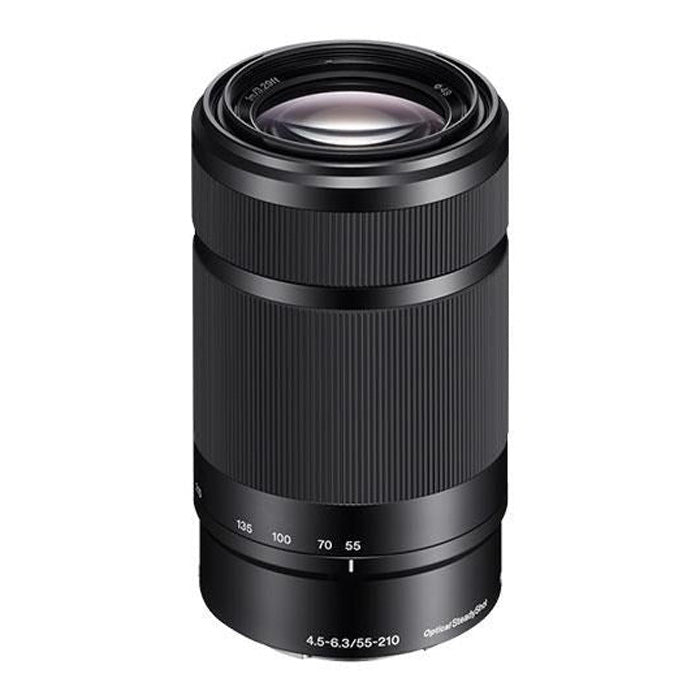 E 55-210 mm F4.5-6.3 OSS Lens top angle