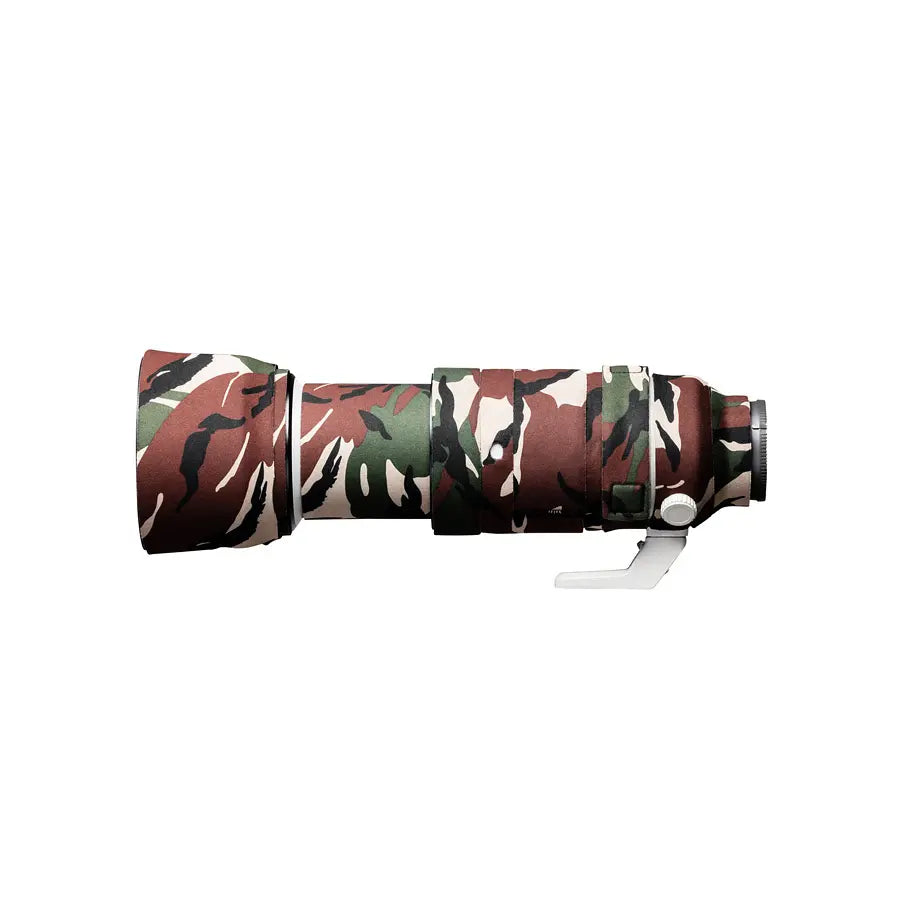 Camouflage-patterned telescope on a white background