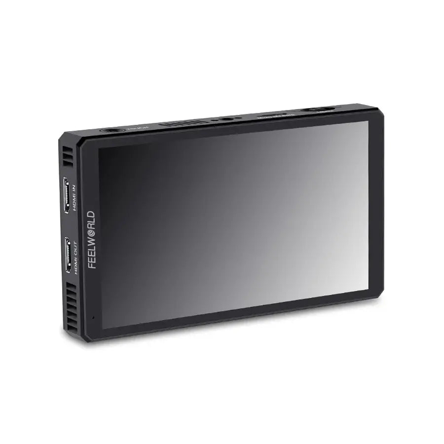 Black monitor with FEELWORLD branding on a white background