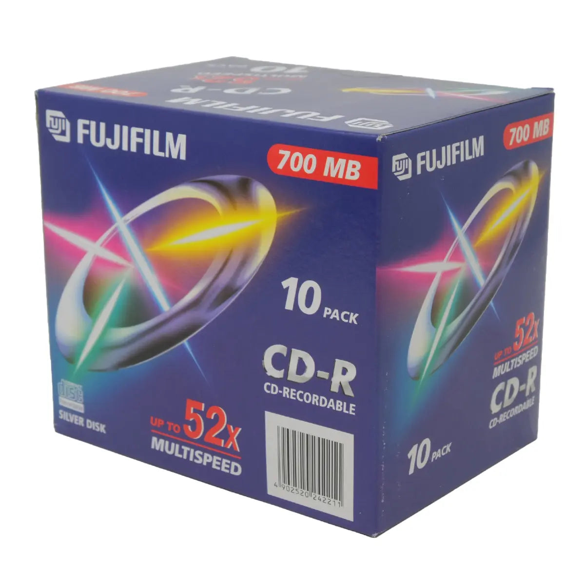 Fuji 65257 Blank CD-R 80 Mins 700Mo 52x Jewel Case X10 PACK