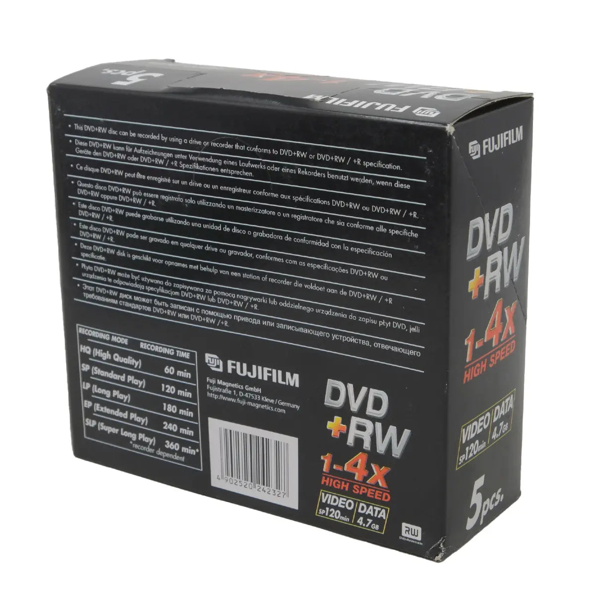 Fujifilm DVD+RW Jewel Case 4.7GB 120Min 16xSpeed 5 Disc Pack Photos / Recorders