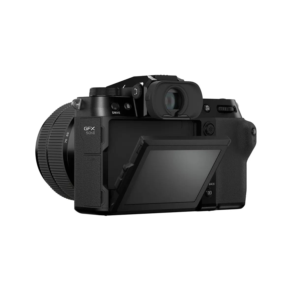 Fujifilm GFX 50S II Medium Format Camera with 35-70mm Lens back with screen rotated