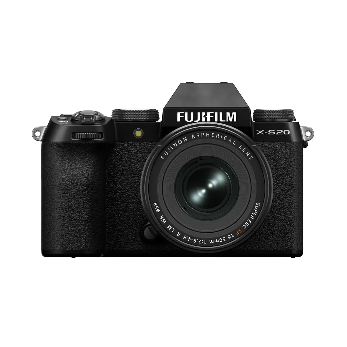 Fujifilm X-S20 with XF 16-50mm F2.8-4.8 R LM WR - Black front