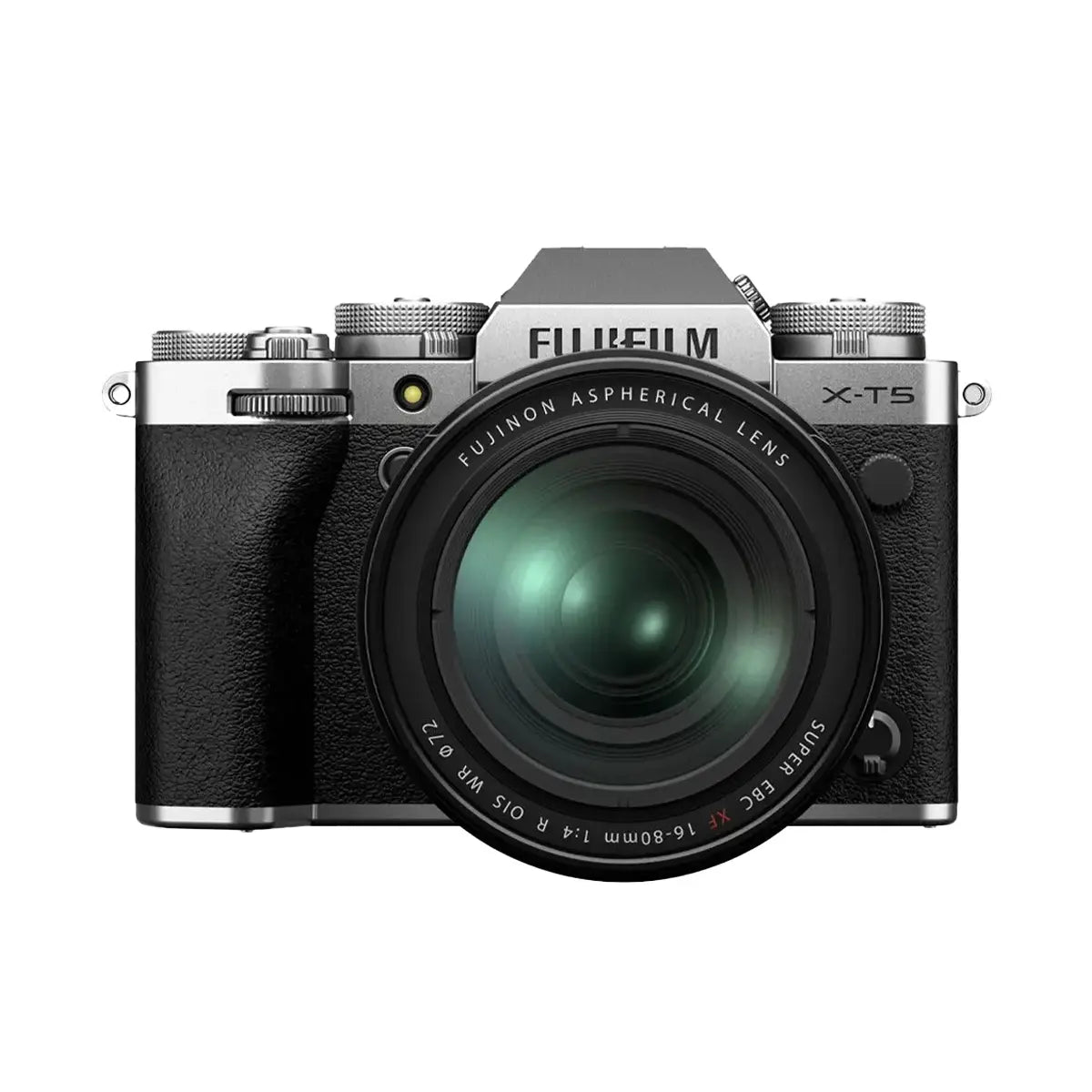 Fujifilm X-T5 Mirrorless Camera with 16-80mm f4 lens - Silver front