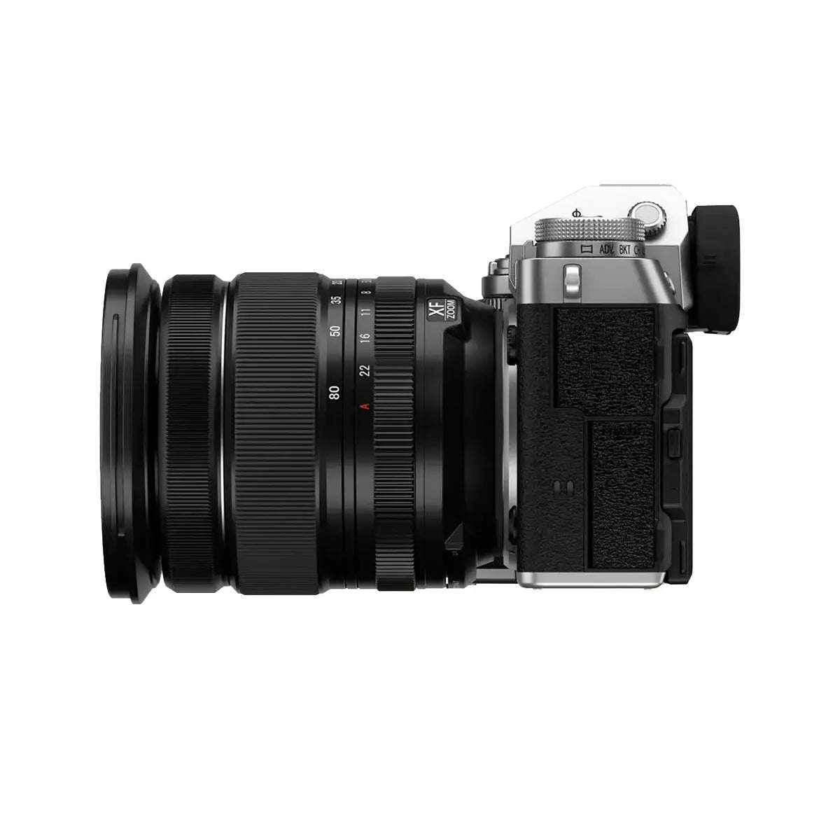 Fujifilm X-T5 Mirrorless Camera with 16-80mm f4 lens - Silver side