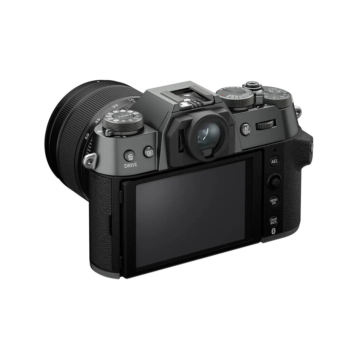 Fujifilm X-T50 Camera with XF 16-50mm F2.8-4.8 R LM WR Lens - Charcoal Silver back