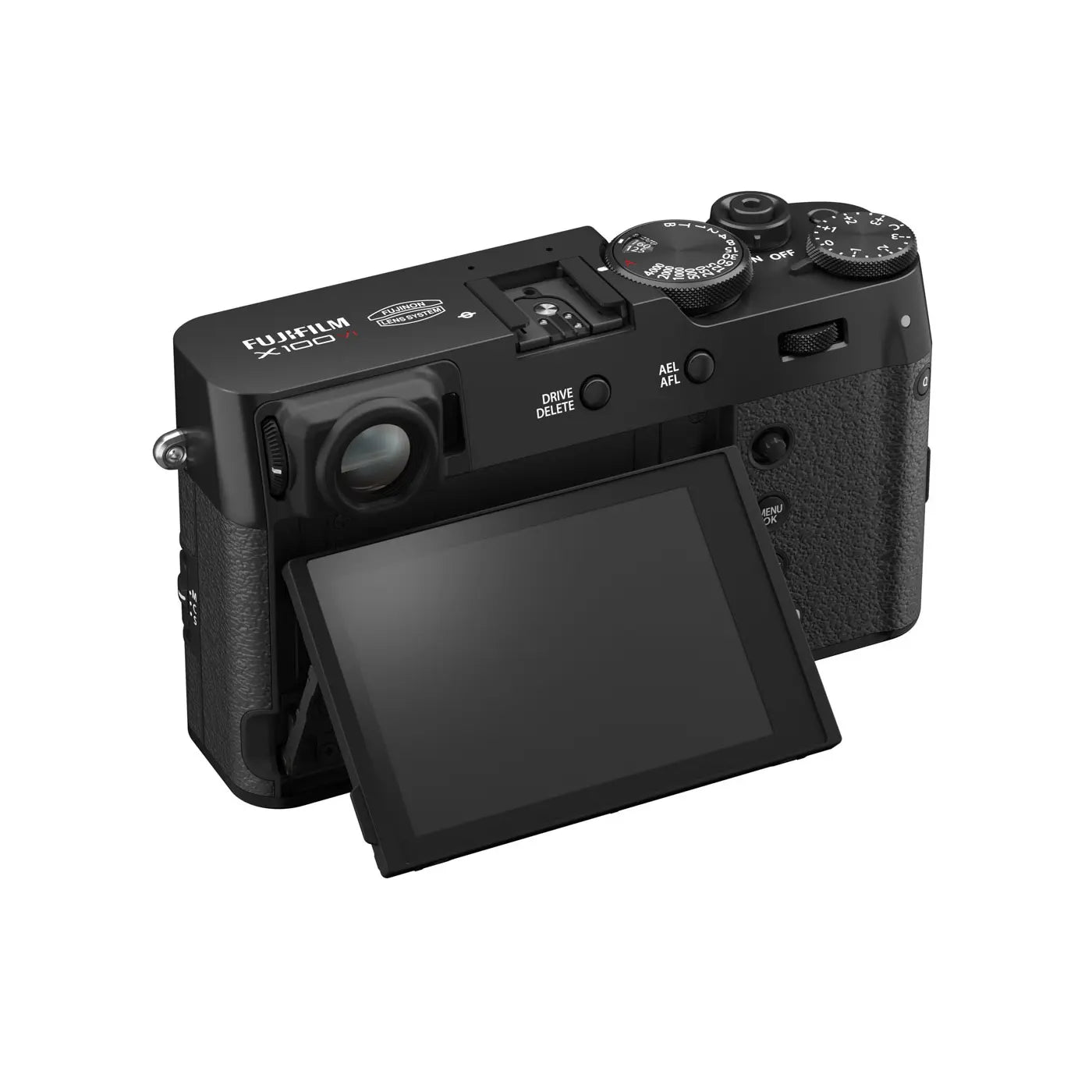Fujifilm X100VI Digital Camera - Black back with screen rotated