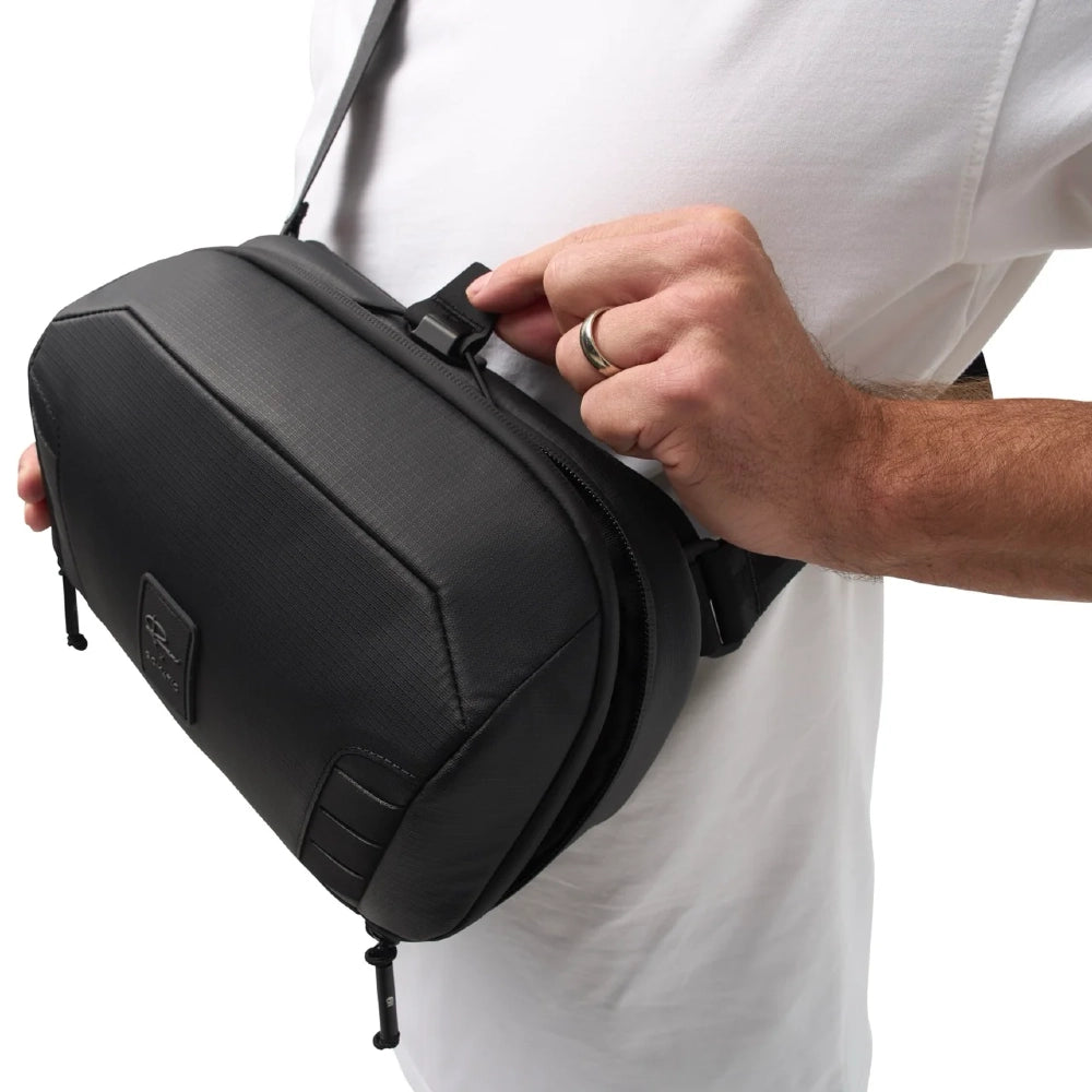 Gomatic McKinnon Camera Sling 5L close up angle on model