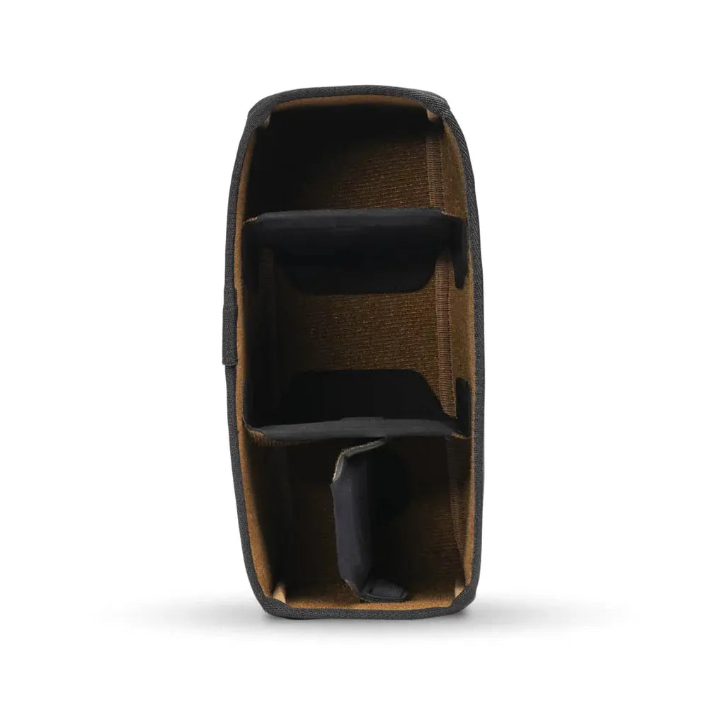 Car cup holder organizer with compartments on a white background