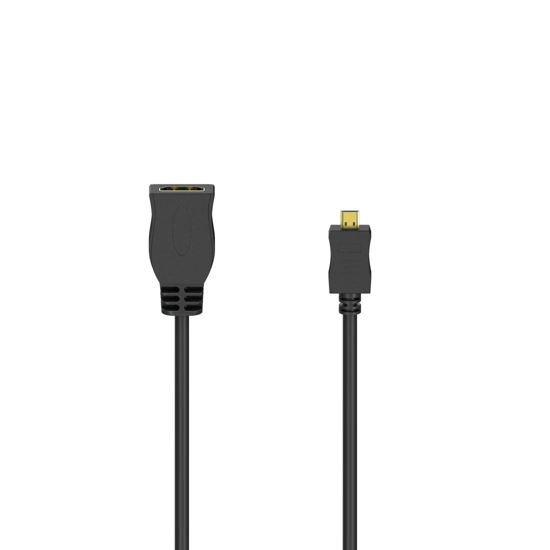 Black USB cable with connectors on a white background