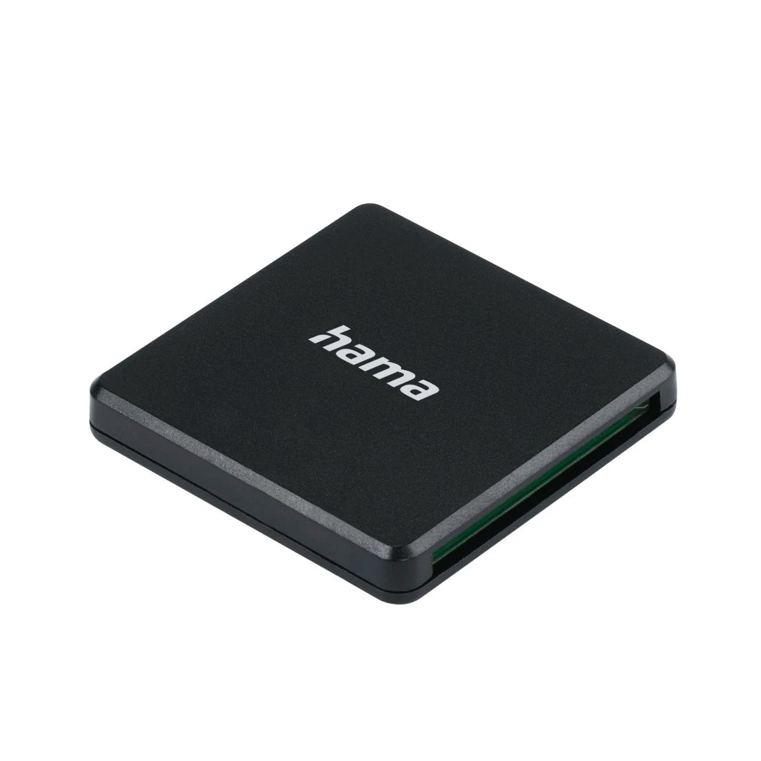 Black external hard drive with 'hama' branding on a white background