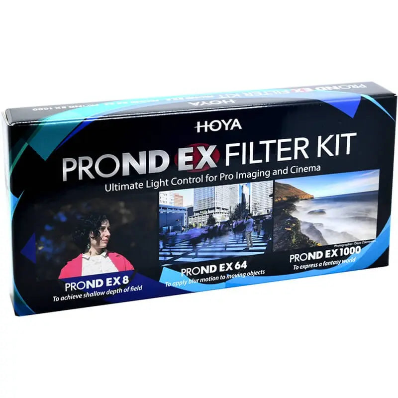 Hoya ProND EX Filter Kit packaging on a white background