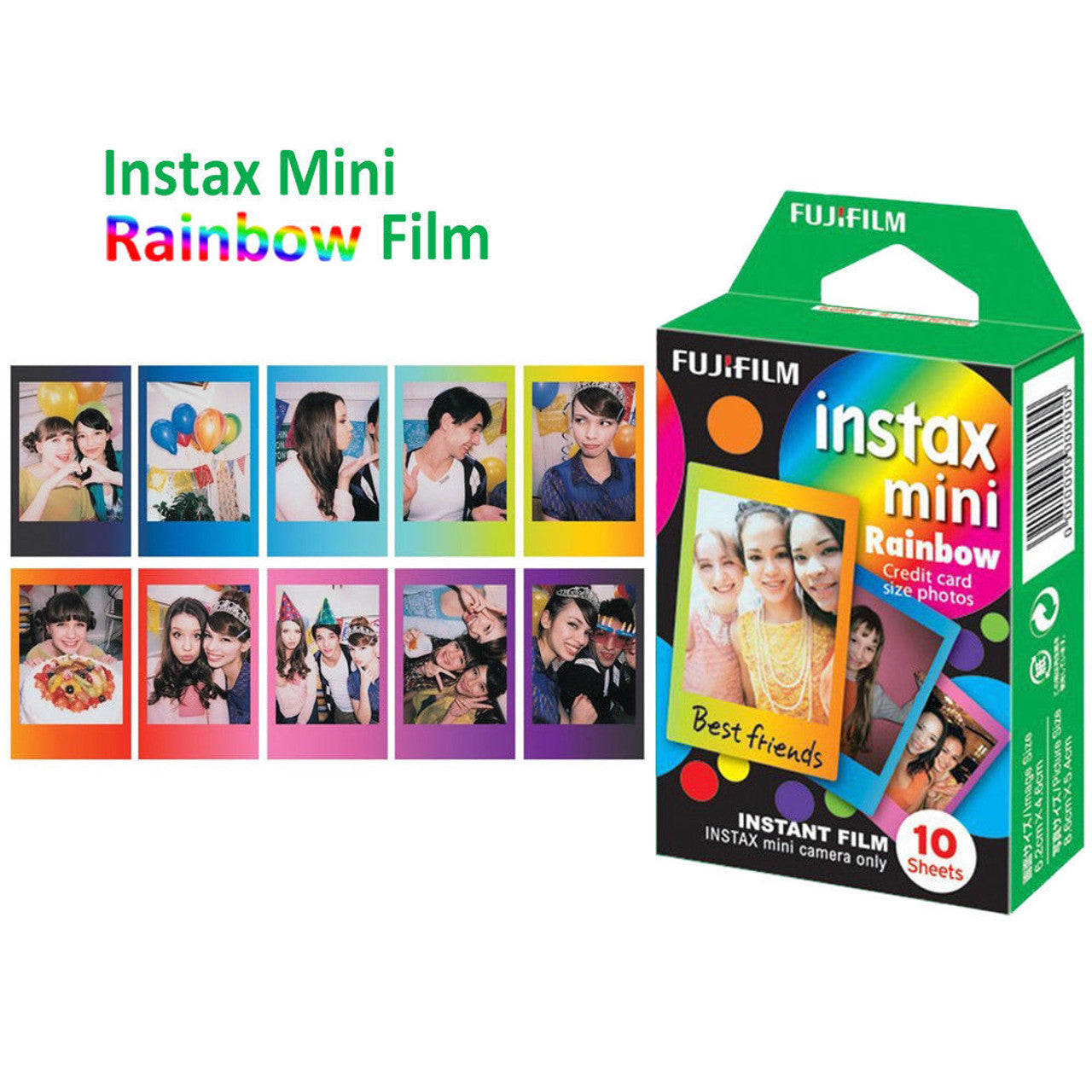Fujifilm Instax Mini Film - Rainbow (10 shots)