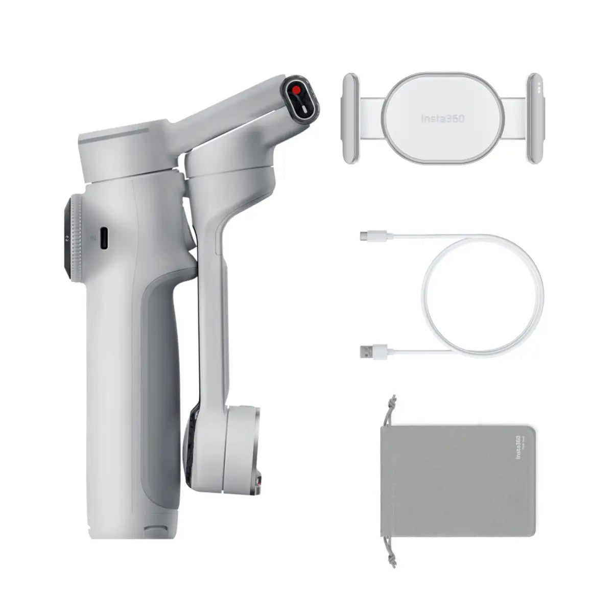 Insta360 Flow 2/ Flow 2 Pro Grey side with contents