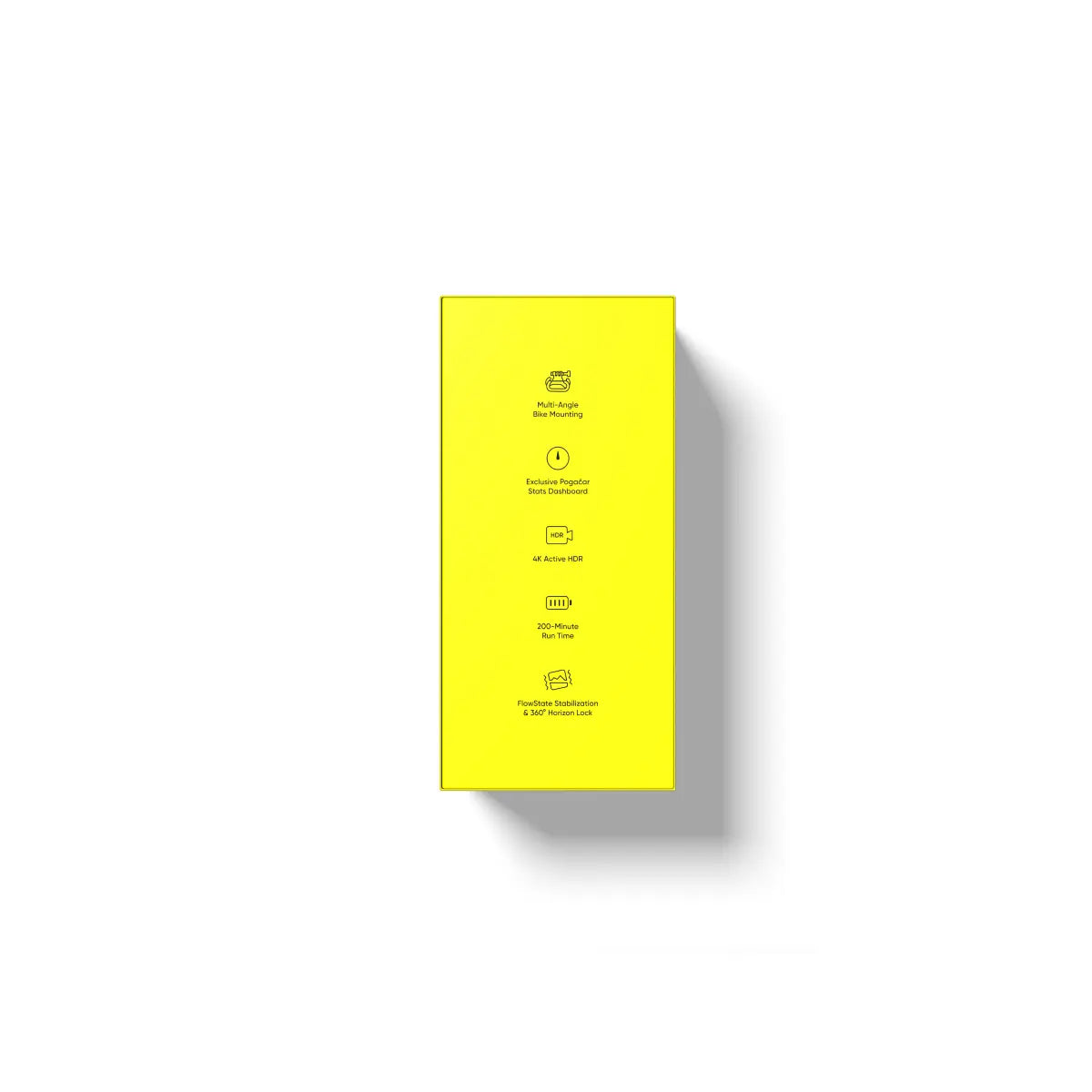 Yellow product packaging box on a white background