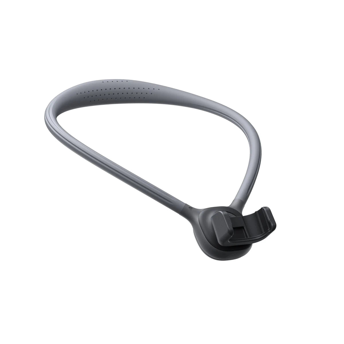 Gray headband with a clip on a white background