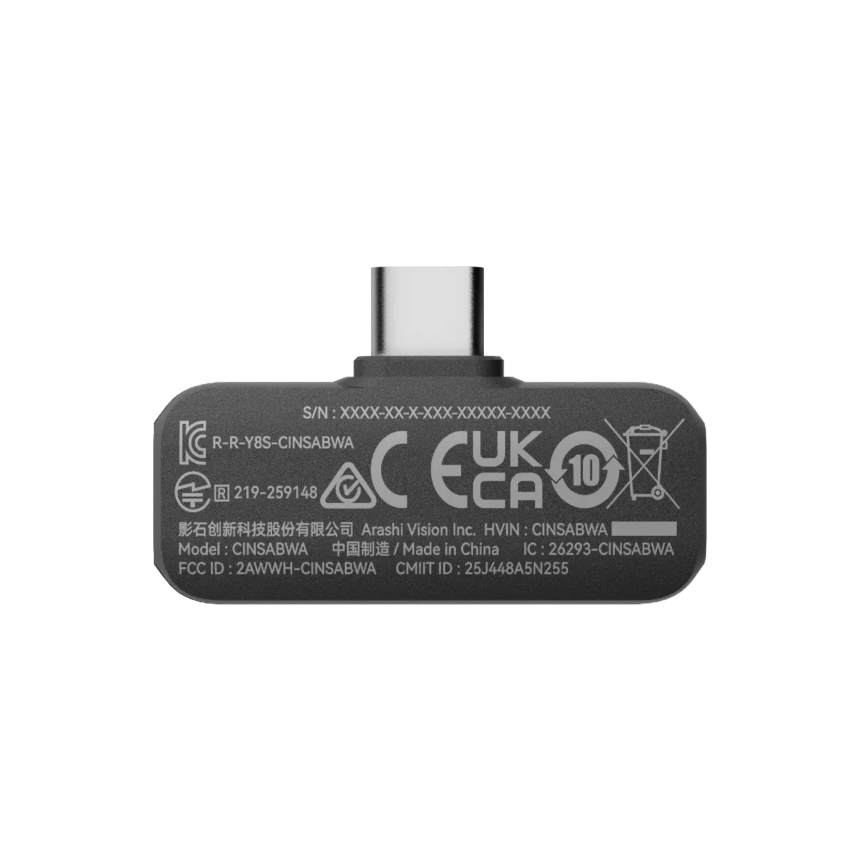 Insta360 Mic Air (1 TX + 1 RX) back angle