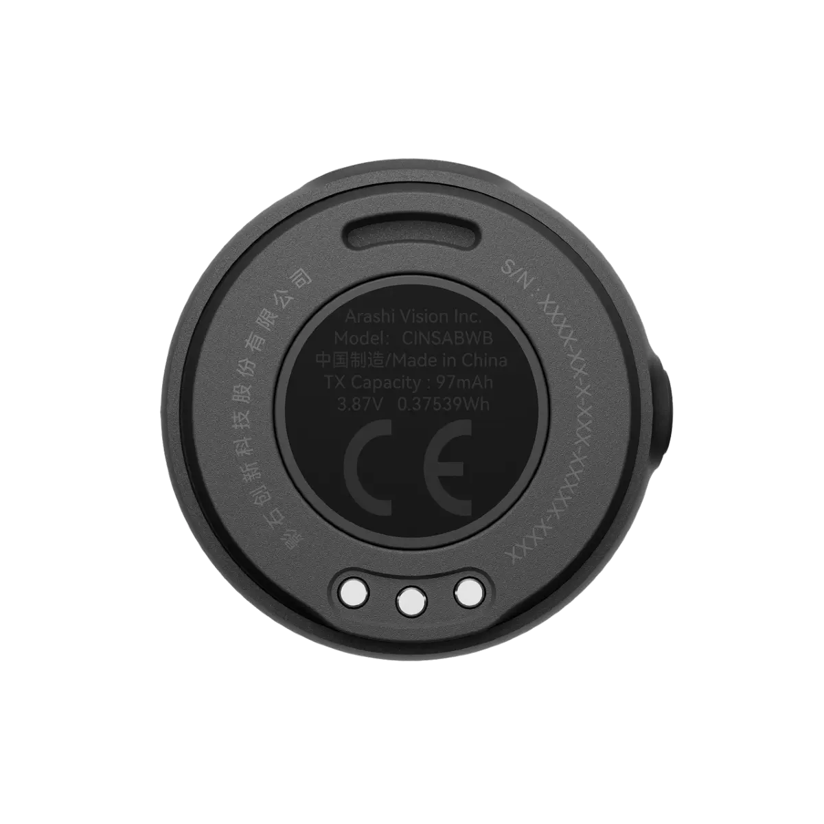 Insta360 Mic Air Transmitter Only back angle