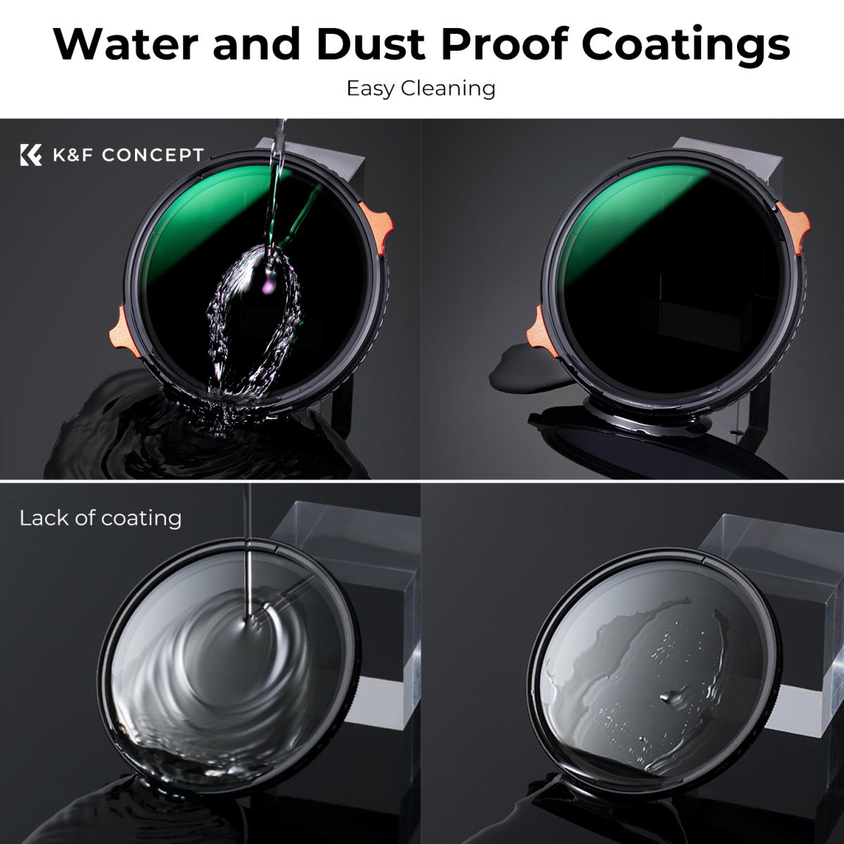 K&F Concept 62mm Variable ND4-64 CPL Filter