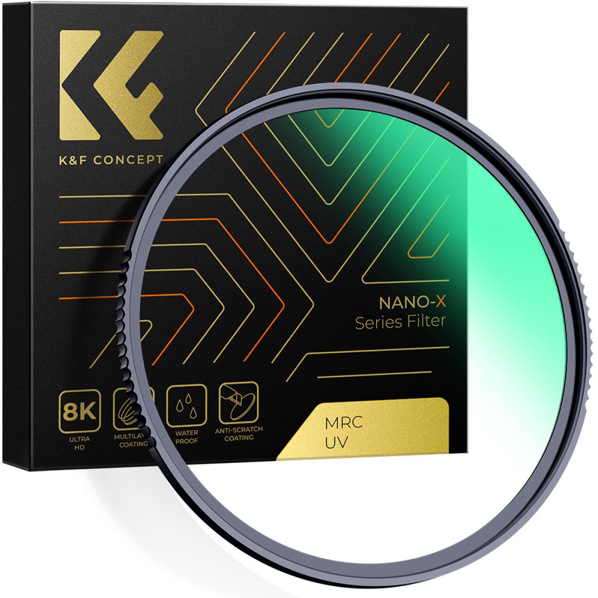 K&F Concept 49MM MCUV 28 Multi-Layer Coatings HD/Hydrophobic/Scratch Resistant/Ultra-Slim UV Filter