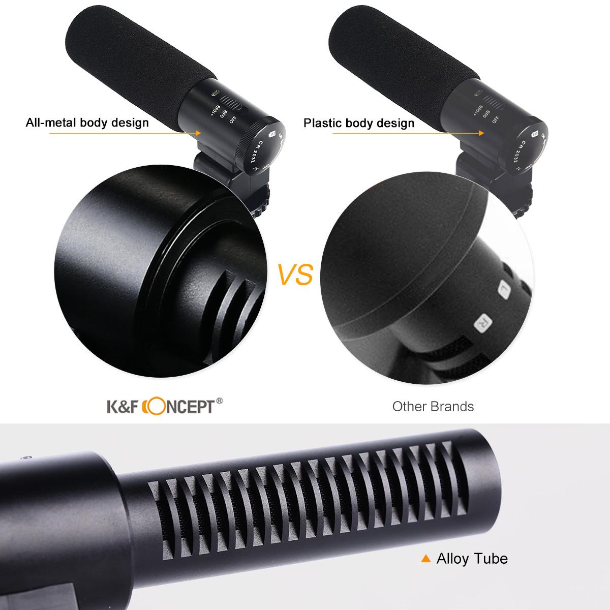 Product Image of K&F CM-500 Shotgun Microphone for DSLR Camera Video Photography