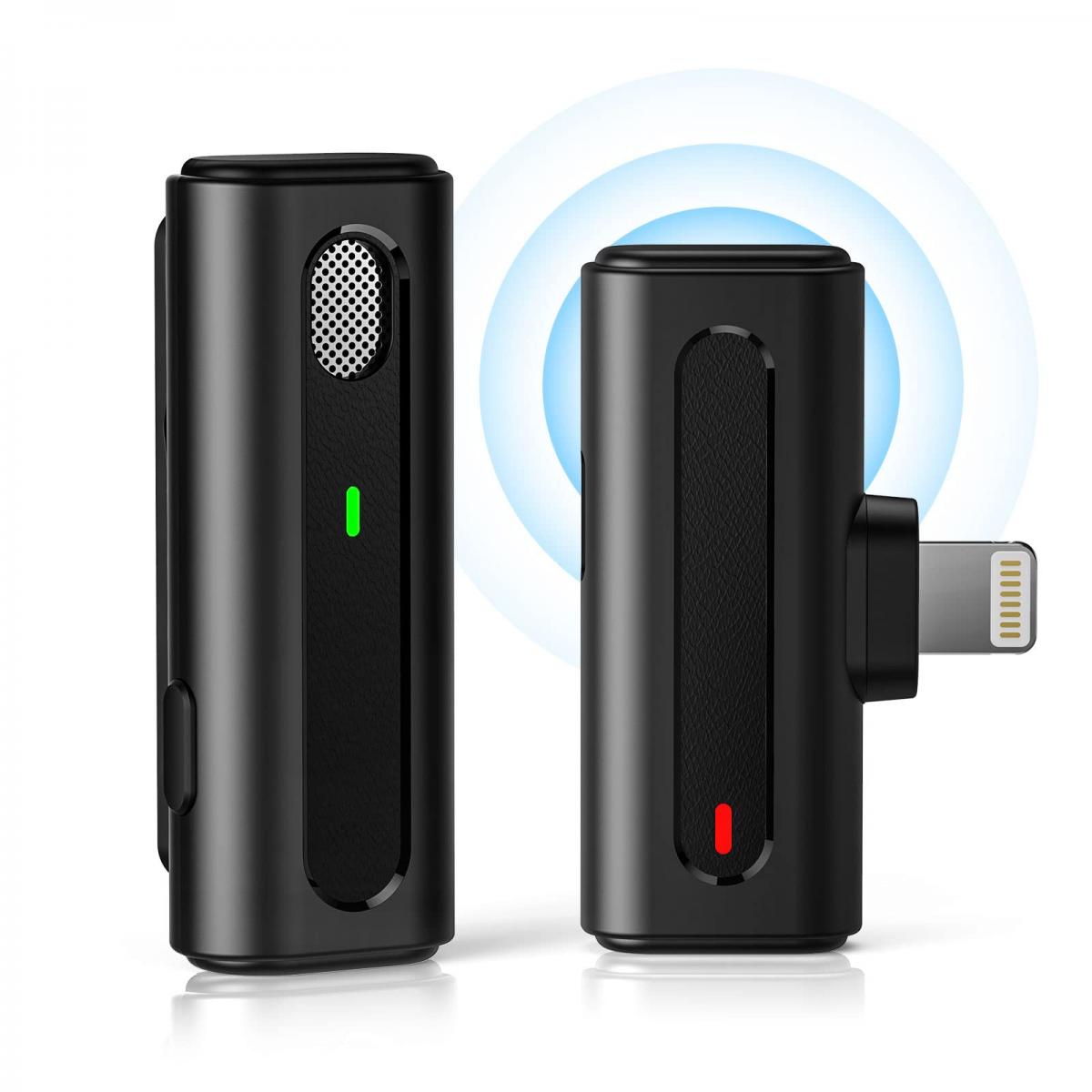 K&F M9 Wireless Lavalier Microphone Plug-Play Noise Reduction Auto-Sync