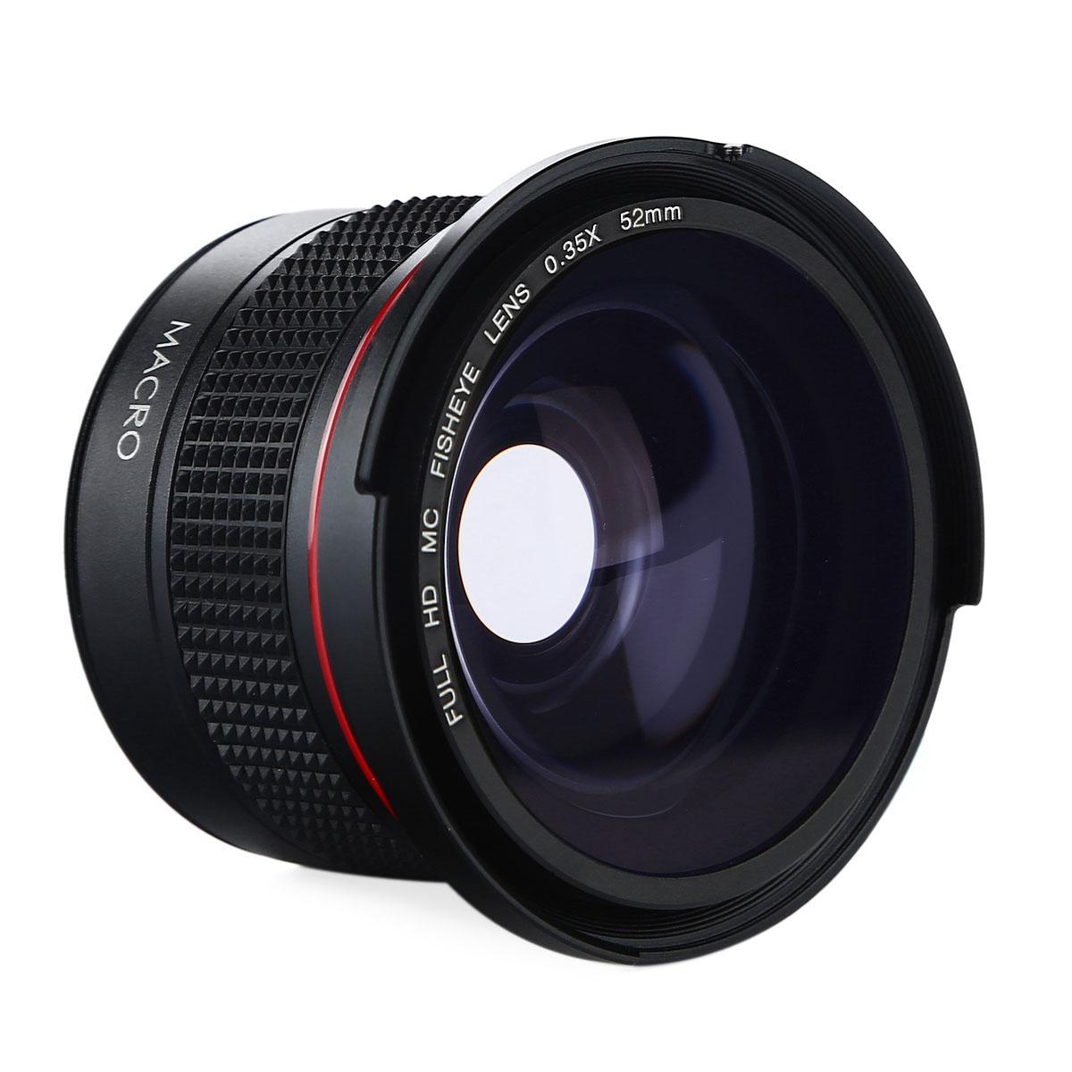 K&F Concept 52mm Fisheye Lens 0.35X HD Wide Angle with Macro Close Up