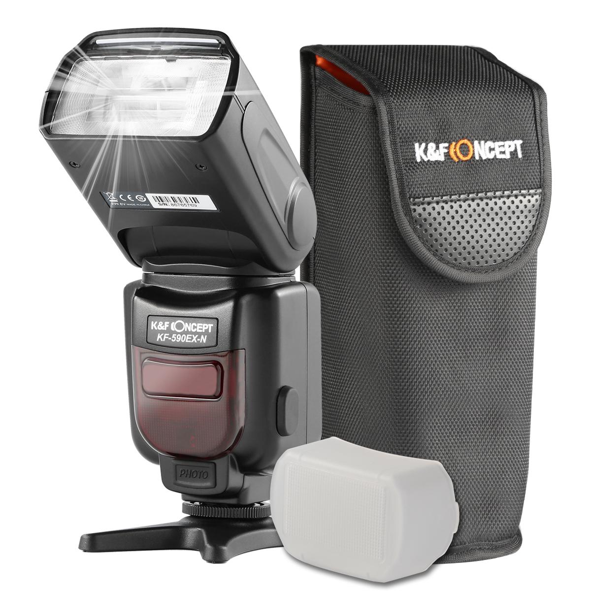 K&F Concept 590N I-TTL Flash for Nikon GN56 Auto-Focus Wireless Slave
