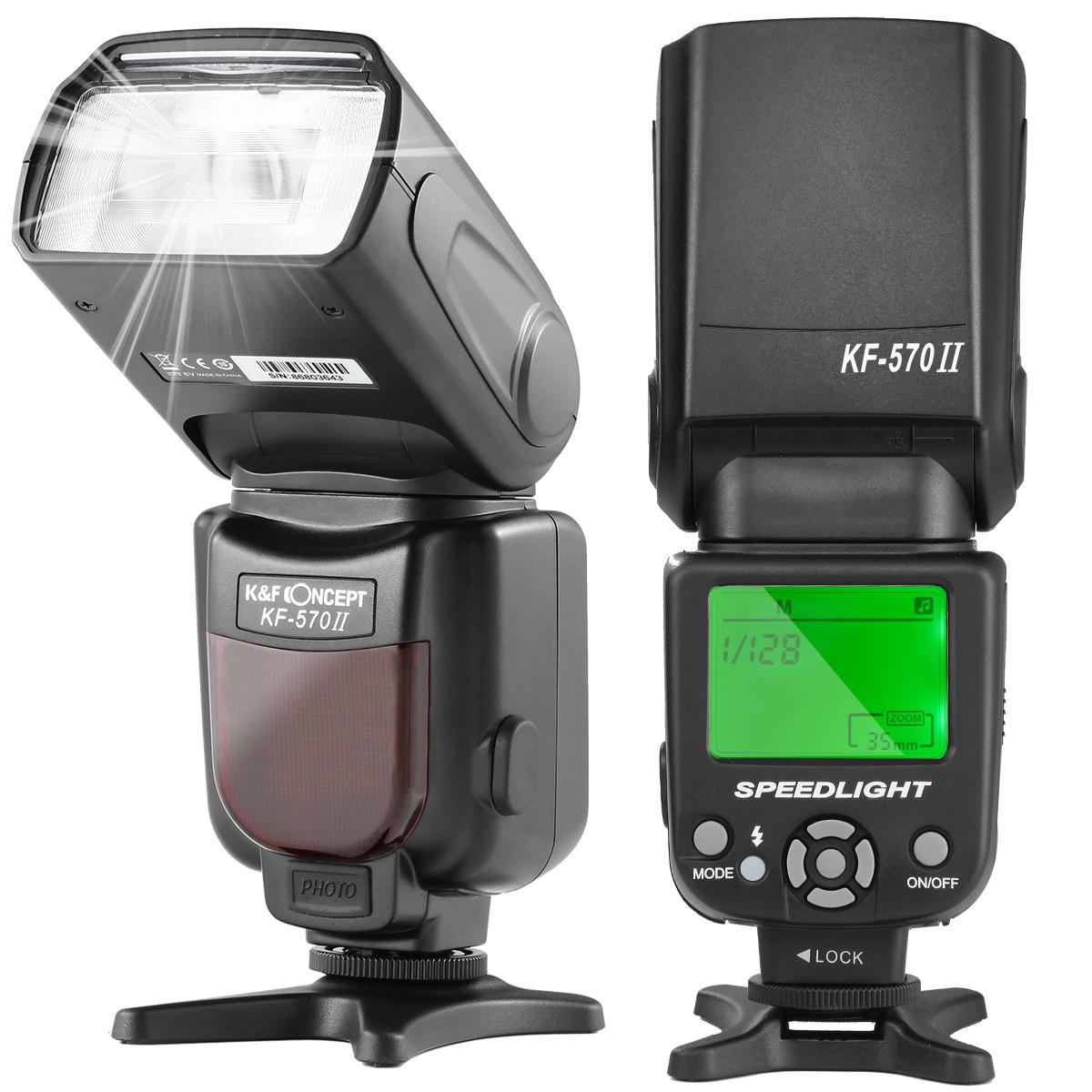 K&F Concept 570 II Flash for Canon Nikon with Single-Contact Shoe Mount