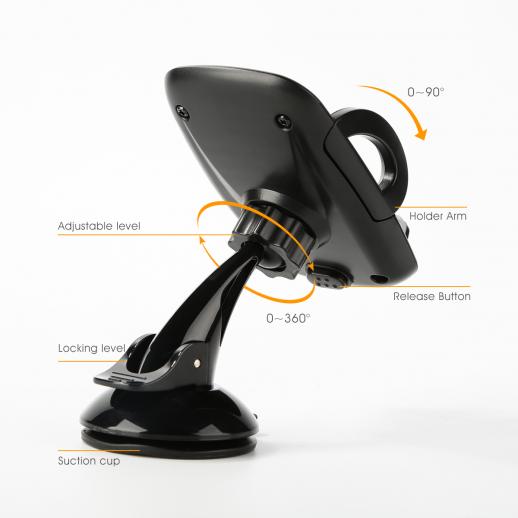 K&F Car Phone Holder Mobile Device Mounting System (Suction & Vent)