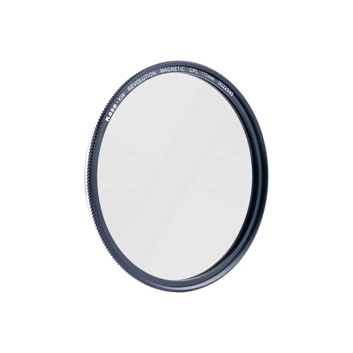 Camera lens filter with text on a white background