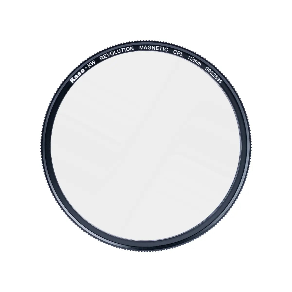 Circular polarizer lens filter on a white background