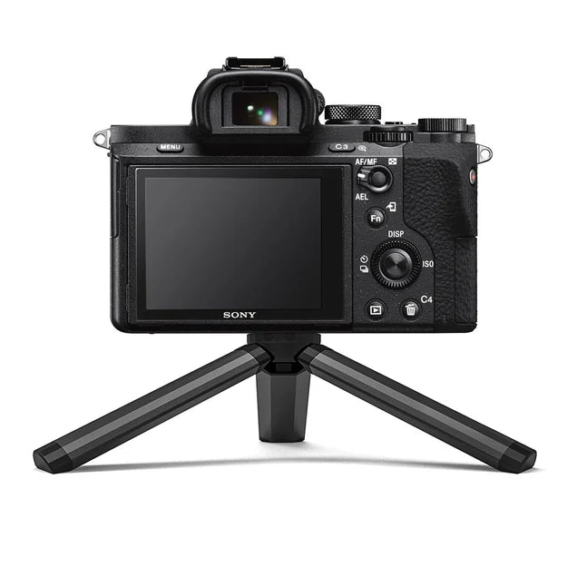 Kenro Smart Lite 2-in-1 Mini Tripod & Grip front angle with camera attached