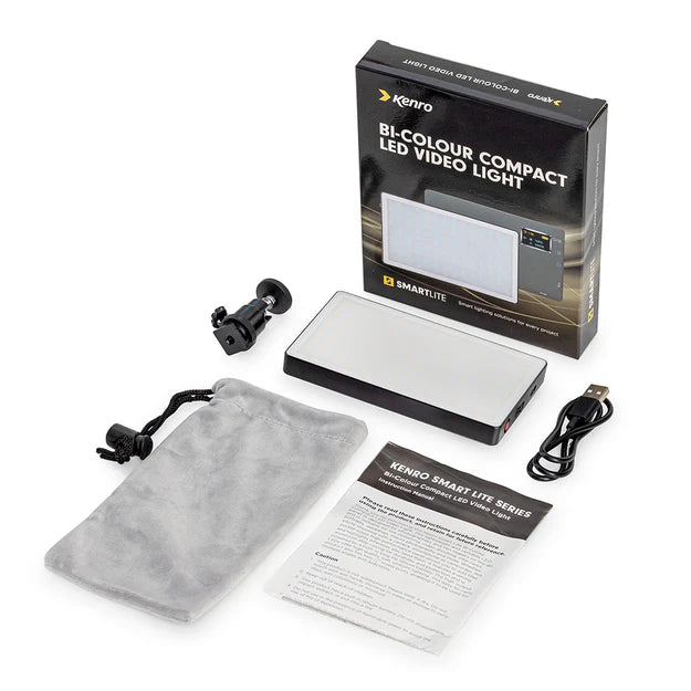 Kenro Smart Lite Bi-Colour Compact LED Video Light box with contents