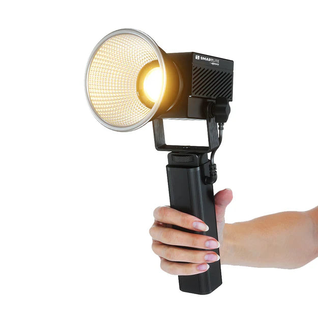 Kenro Smart Lite RGB Compact LED COB Light front with orange light