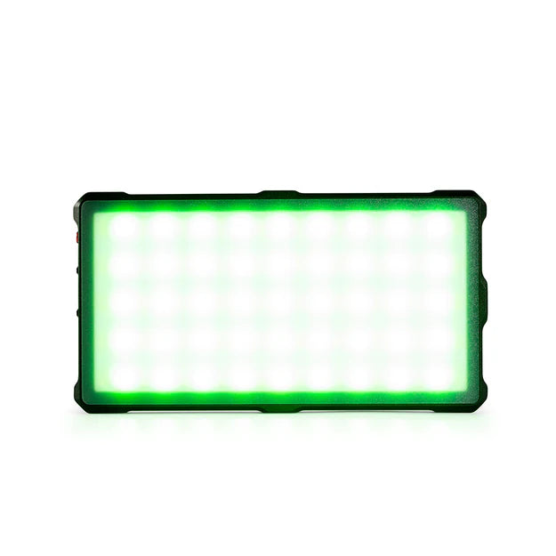 Kenro Smart Lite RGB Compact LED Video Light front with green light