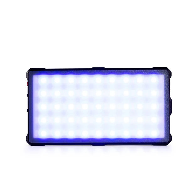 Kenro Smart Lite RGB Compact LED Video Light front with blue light